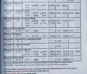 Autóbusz menetrendi változás!